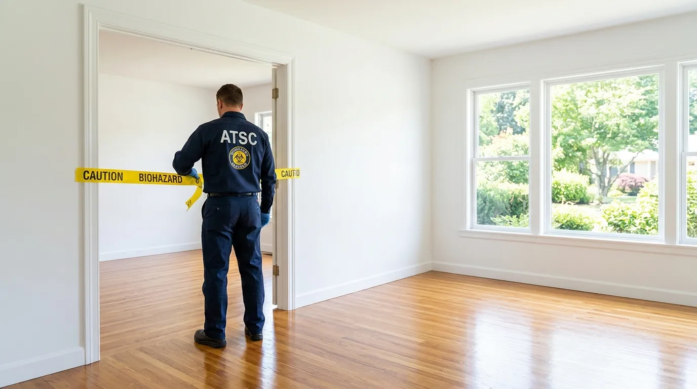 Certified biohazard cleanup crew performing Decomposition Cleanup in Milton Center